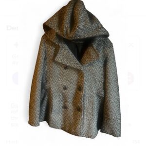Giacca Gallery Women's Herringbone Hooded Coat